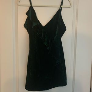 Emerald Green Velvet Lovers + Friends Dress